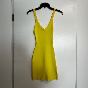 Super Down Tight Mini Spaghetti Strap Dress with Braided Rope Along Sides